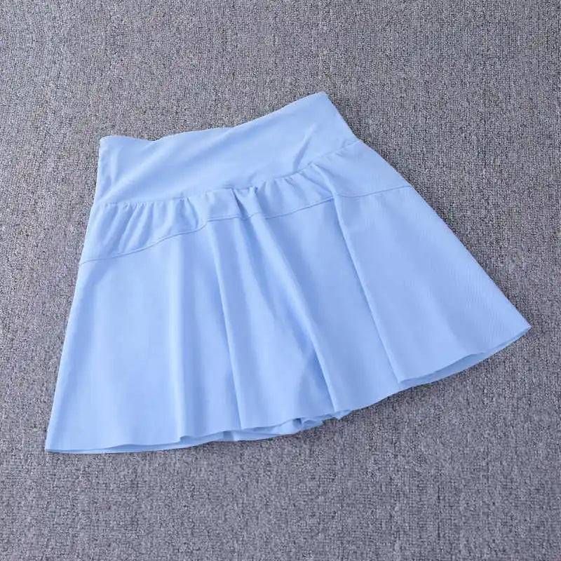 Elevate Your Game with the High-Waist Quick-Drying Pleated Tennis Skirt - Perfect for Yoga, Running, and Badminton!