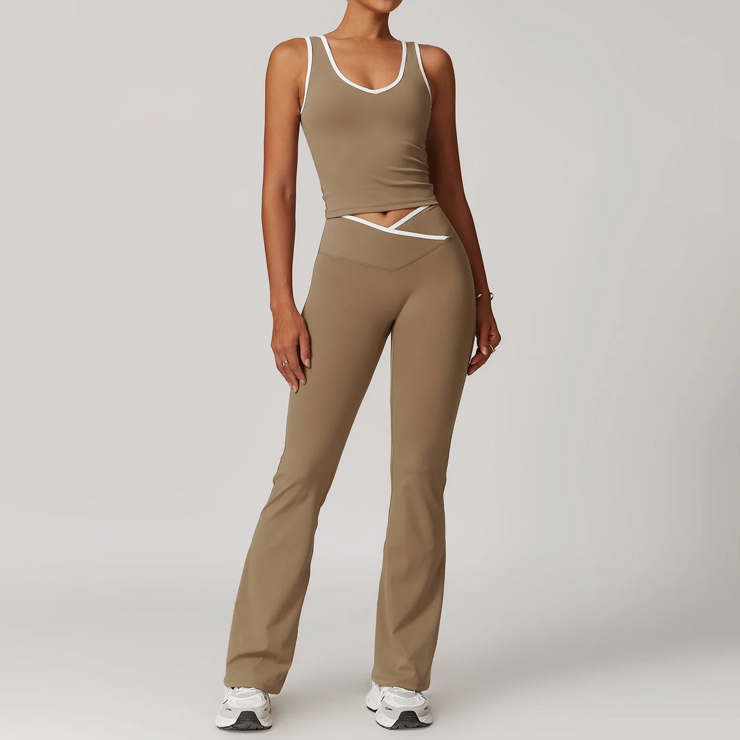 2PCS Yoga Set Women Tracksuit Nude Feeling Workout Sets Gym Clothes Push up Fitness Running Sportwear Sport Bra Leggings Suit