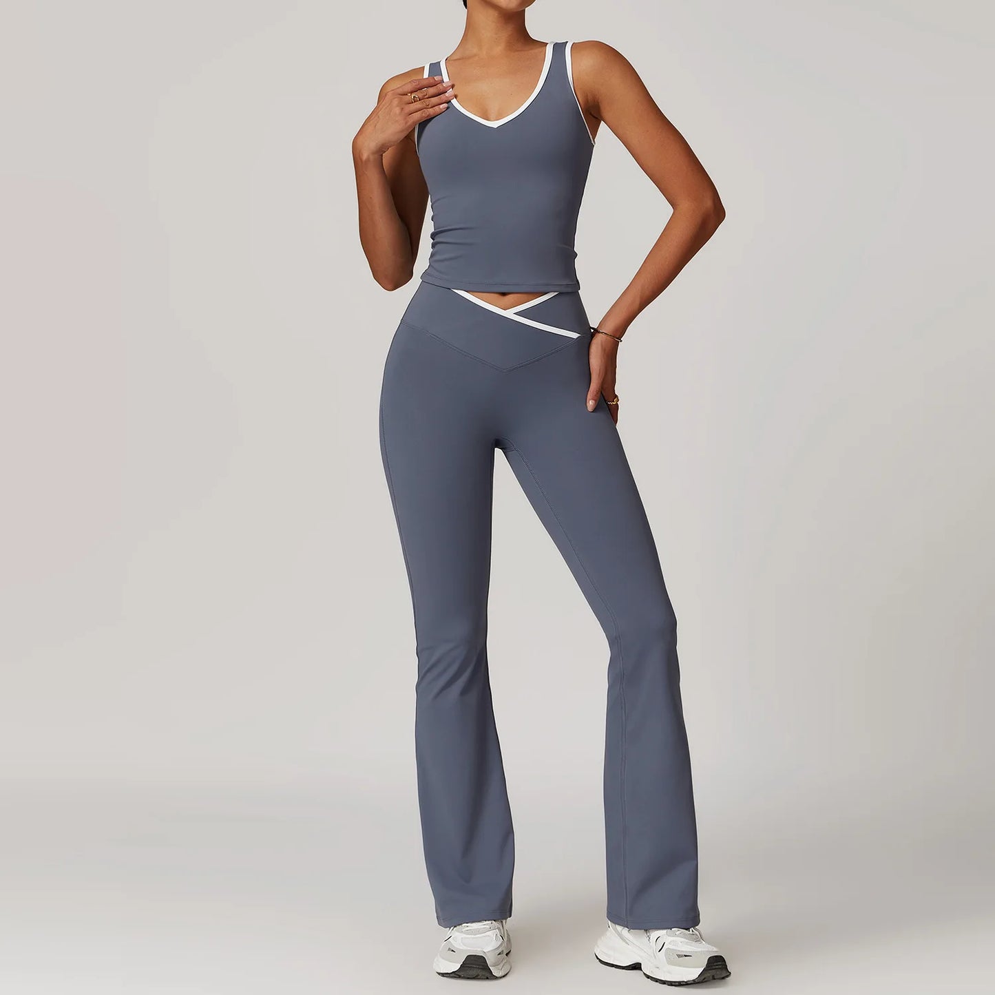 2PCS Yoga Set Women Tracksuit Nude Feeling Workout Sets Gym Clothes Push up Fitness Running Sportwear Sport Bra Leggings Suit