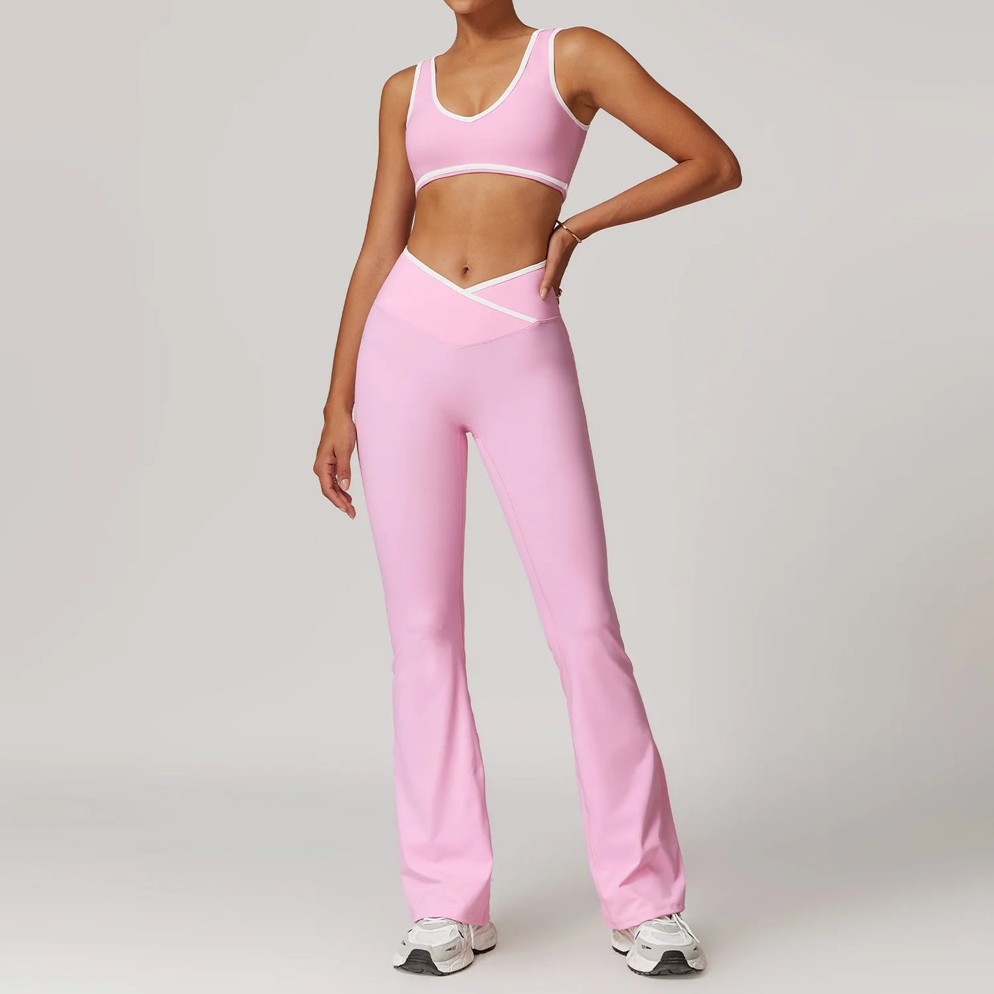 2PCS Yoga Set Women Tracksuit Nude Feeling Workout Sets Gym Clothes Push up Fitness Running Sportwear Sport Bra Leggings Suit