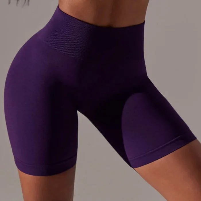 Elevate Your Workout with Our Sexy Backless Strap Sports Bra and Shorts Fitness Set - Seamless Yoga & Gym Outfit for Women