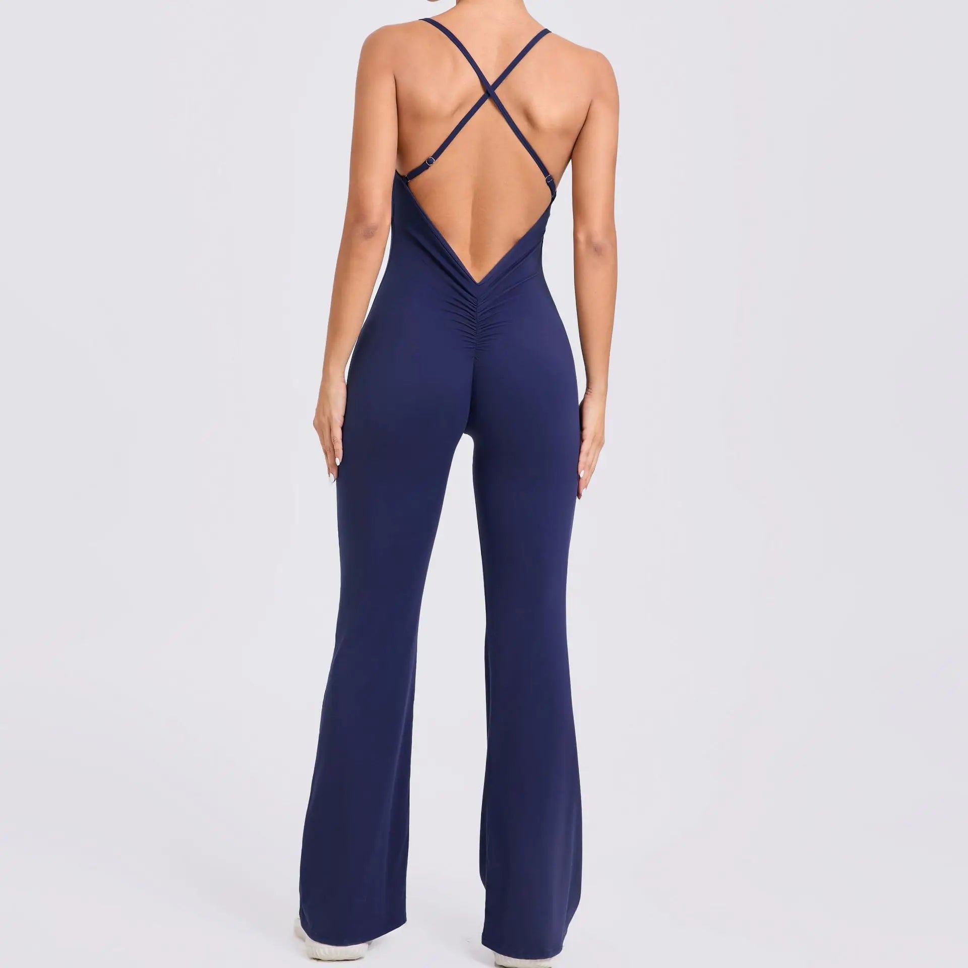 Elevate Your Workout with Our Stylish Women's Sexy Back V Gym Suit Set - Perfect for Yoga and Fitness Training!