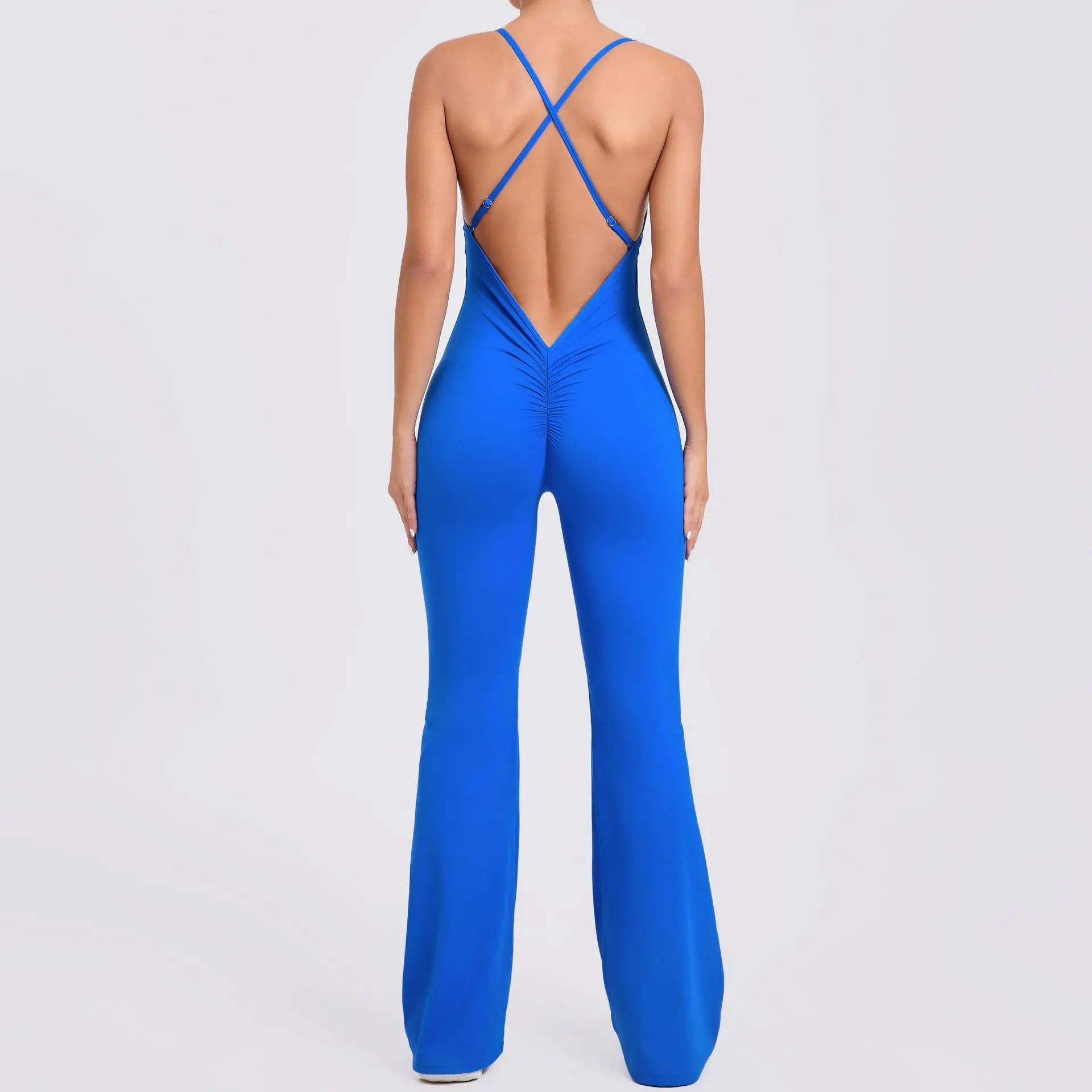 Elevate Your Workout with Our Stylish Women's Sexy Back V Gym Suit Set - Perfect for Yoga and Fitness Training!