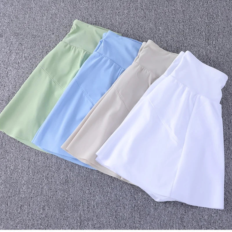 Elevate Your Game with the High-Waist Quick-Drying Pleated Tennis Skirt - Perfect for Yoga, Running, and Badminton!