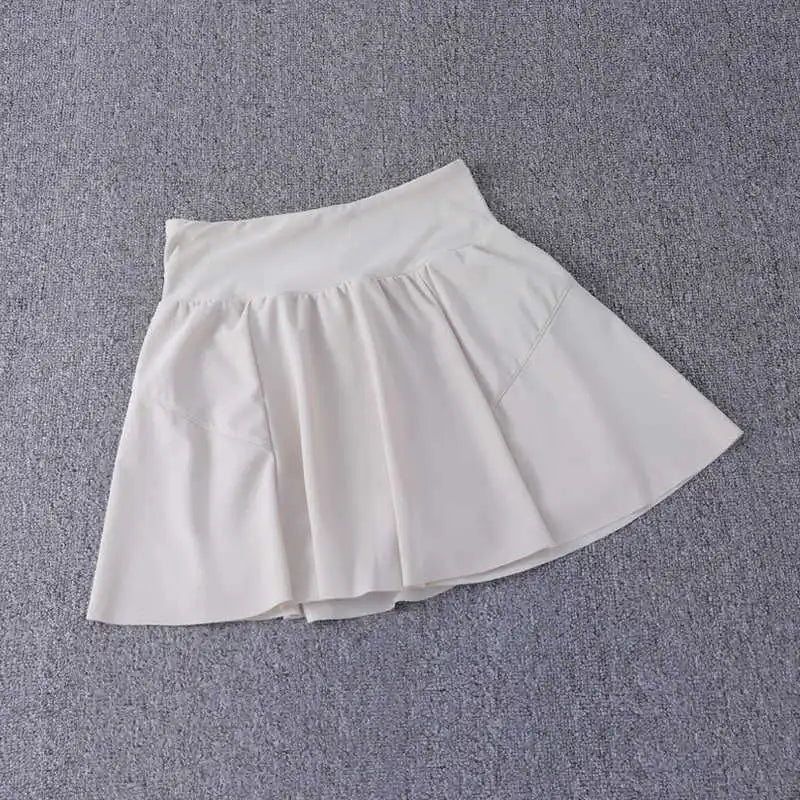 Elevate Your Game with the High-Waist Quick-Drying Pleated Tennis Skirt - Perfect for Yoga, Running, and Badminton!